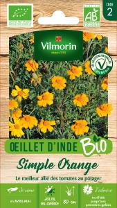 Œillet d'Inde Simple Orange - BIO